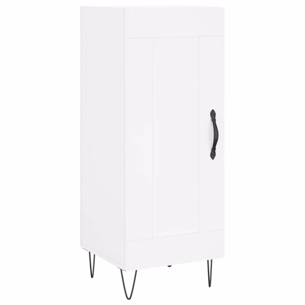 Credenza Bianca 34,5x34x90 cm in Legno Multistrato