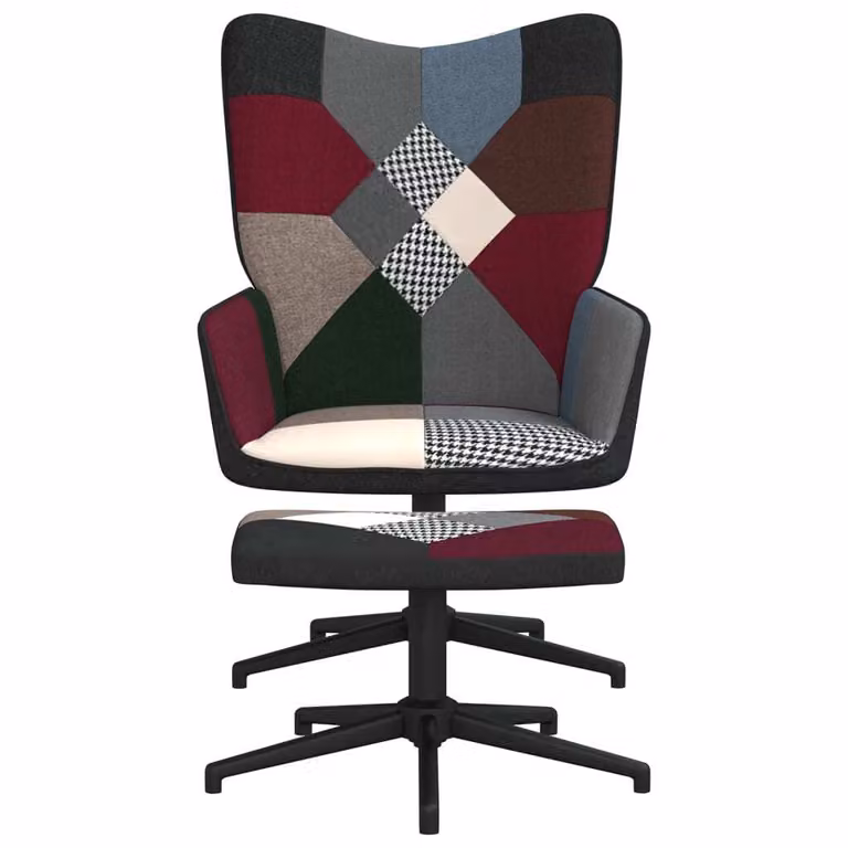 Maison Exclusive - Poltrona relax con poggiapiedi in tessuto patchwork
