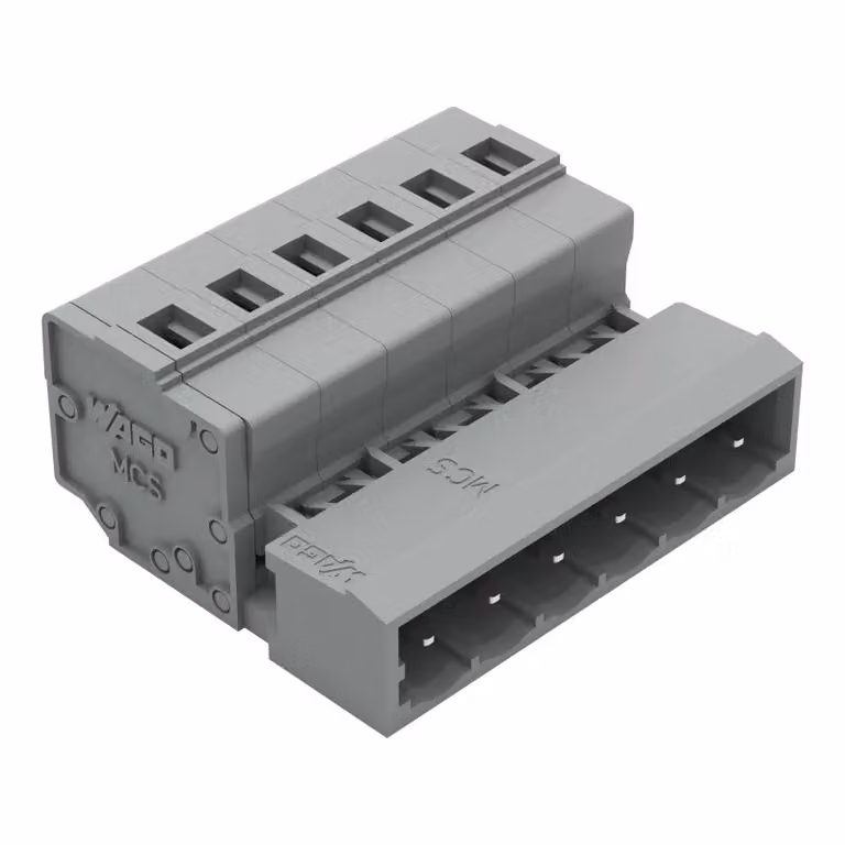 Connettore maschio a 1 polo WAGO; CAGE CLAMP®; 2,5 mm²; grigio 231-606