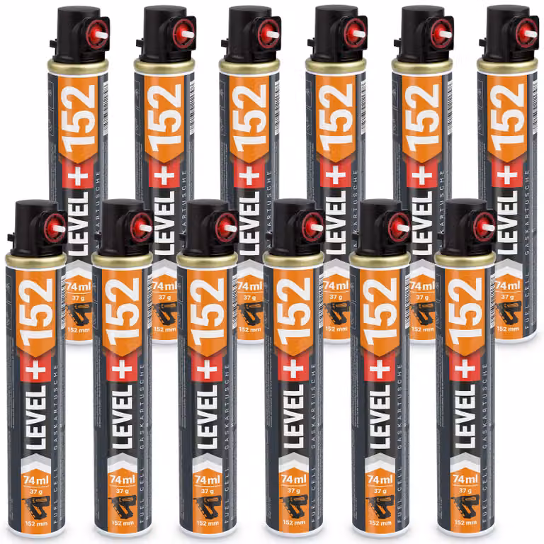 Cartuccia di ricambio LEVEL+ per chiodatrice 12 pezzi 152mm 74ml L+152