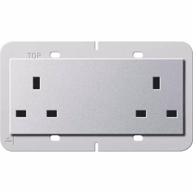 Gira 278226 Presa doppia BS 13 A Sistema 55 BS 80 Colore alluminio