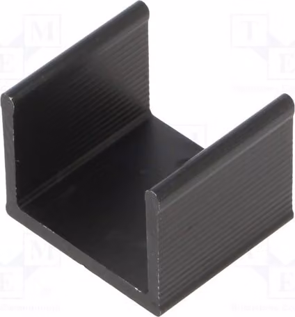 1 radiatore: stampato, modello U 28K/W, PR17/15/SE, colore nero, dimensioni: larghezza 17 mm, altezza 13 mm, lunghezza 15 mm