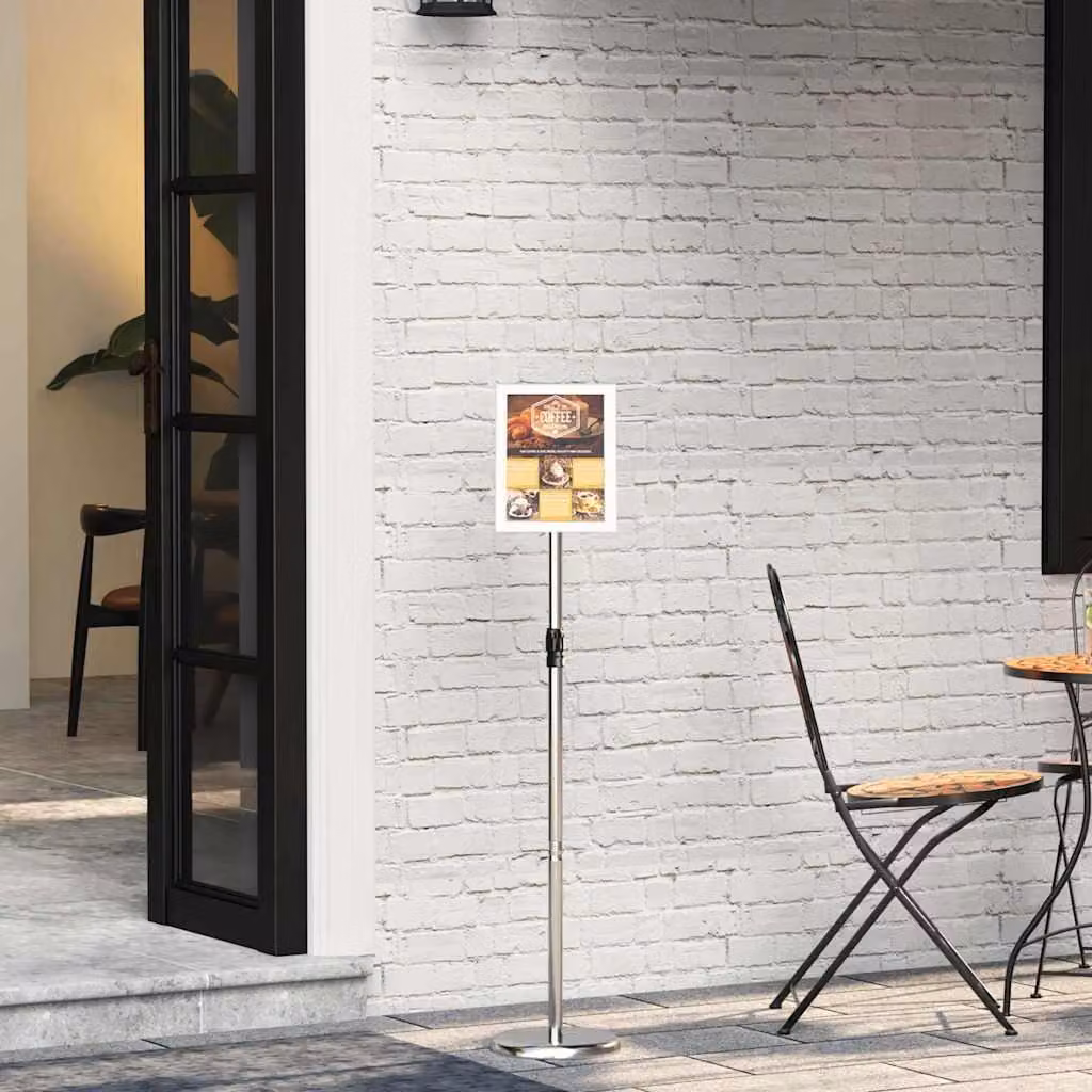 vidaXL Stand espositivi argento 25 x 25 x 125 cm alluminio