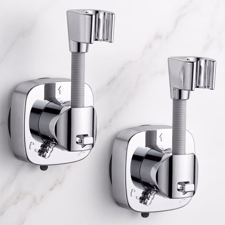 Omgoods - Set di 2 supporti per soffione doccia con ventose
