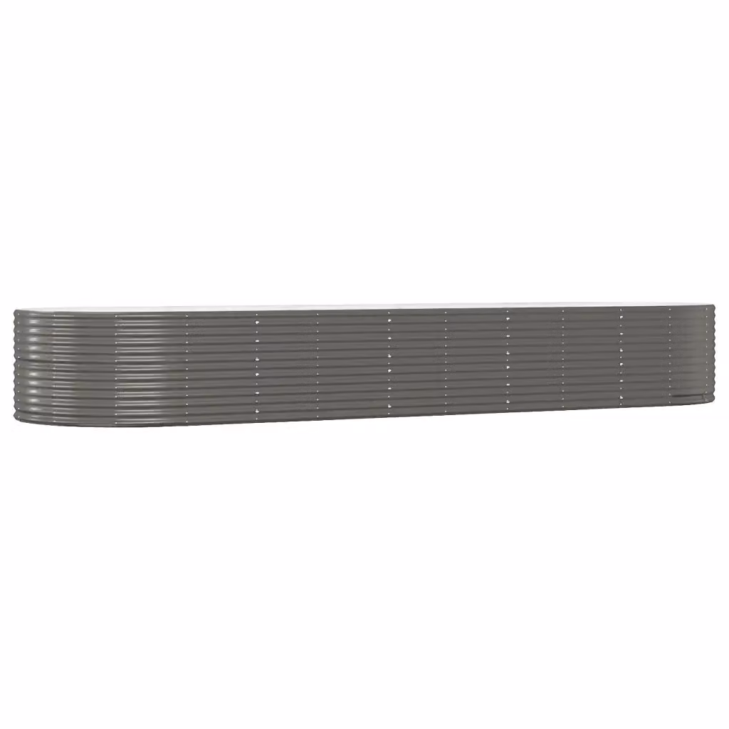 Letto rialzato per giardino in acciaio zincato vidaXL Grigio L: 447 cm, P: 140 cm, H: 68 cm – 2