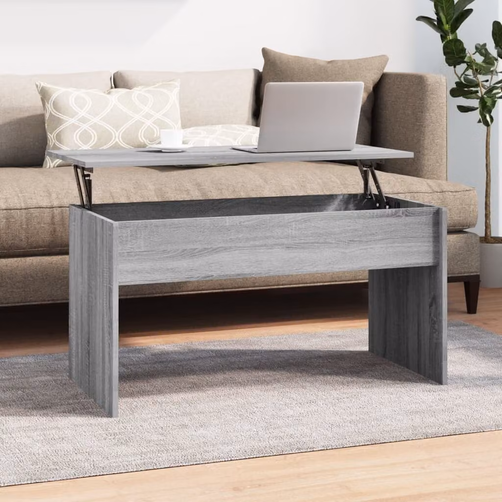 Maison Exclusive - Tavolino da salotto grigio Sonoma 102x50,5x52,5 cm in materiale derivato dal legno