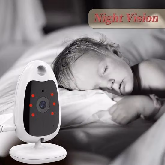 Babyfono con telecamera per neonati - Temperatura - Senso di movimento - Visibilità notturna - Raggio di copertura 300 metri - Modalità wireless