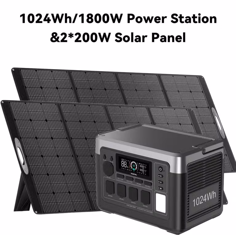 Energia solare - Power bank portatile - Generatore mobile - Batteria solare - Batteria esterna per uso all'aperto