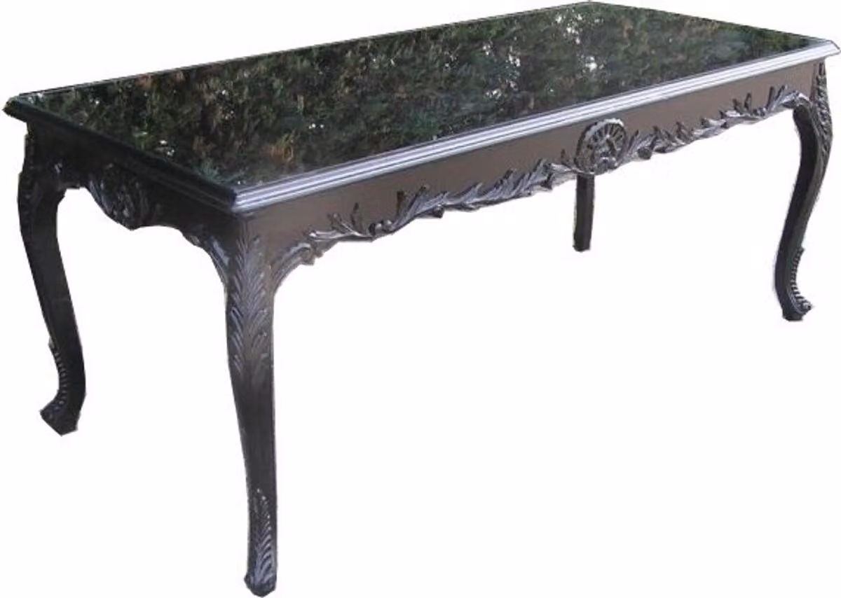 Tavolo da pranzo Casa Padrino Barock, nero, 140 x 88 x 84 cm - Tavolo da pranzo artigianale in stile antico