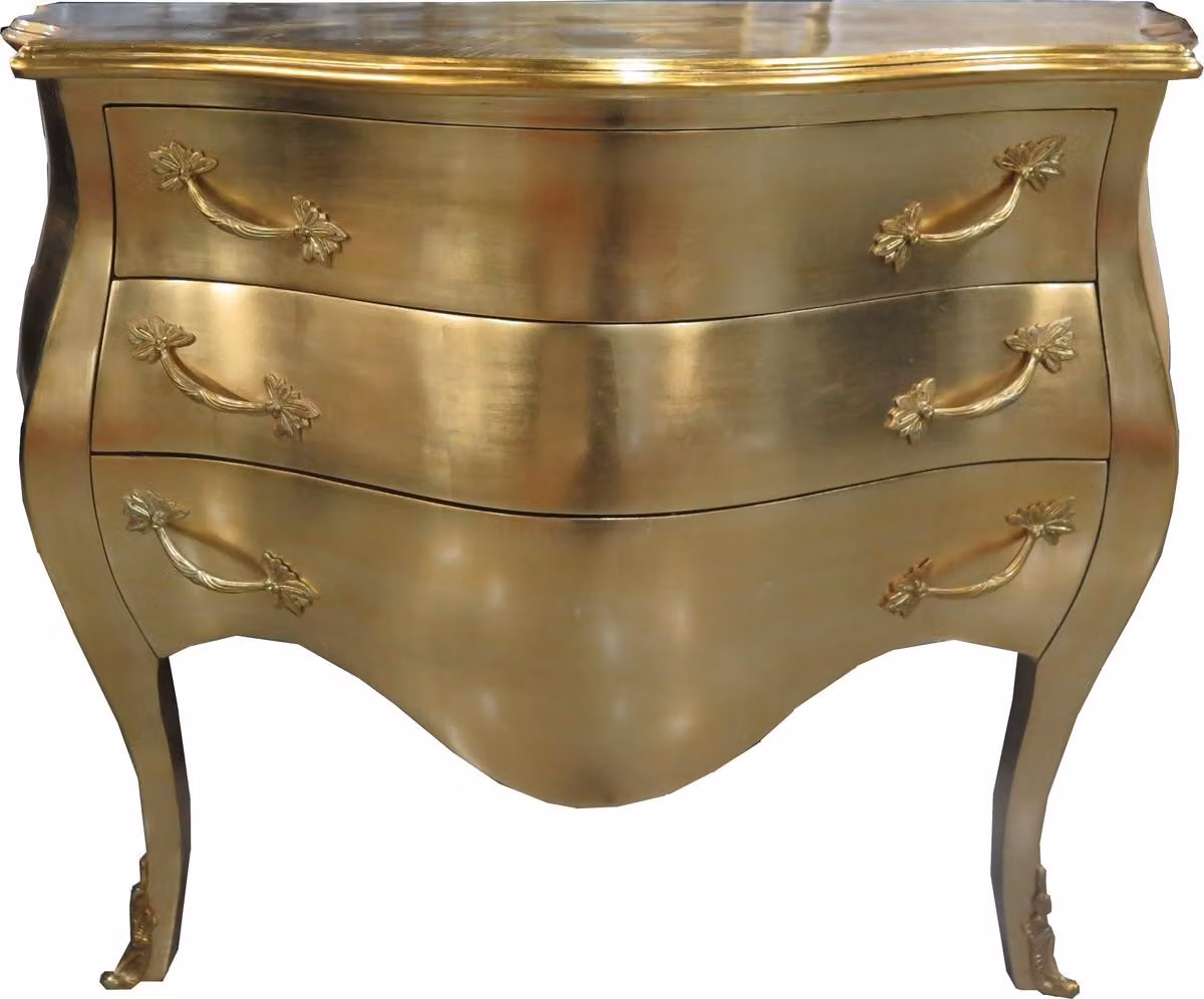 Casa Padrino Cassettiera barocca oro 100 cm - Mobili in stile antico - Mobile cassettiera