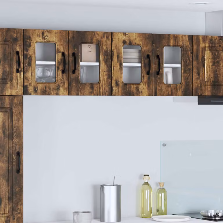 Mobile pensile da cucina moderno vidaXL in legno MDF color rovere marrone L: 60 cm, P: 40 cm, H: 31 cm