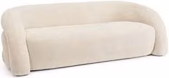 Divano lineare a 3 posti CLEMENCE Bizzotto in tessuto beige
