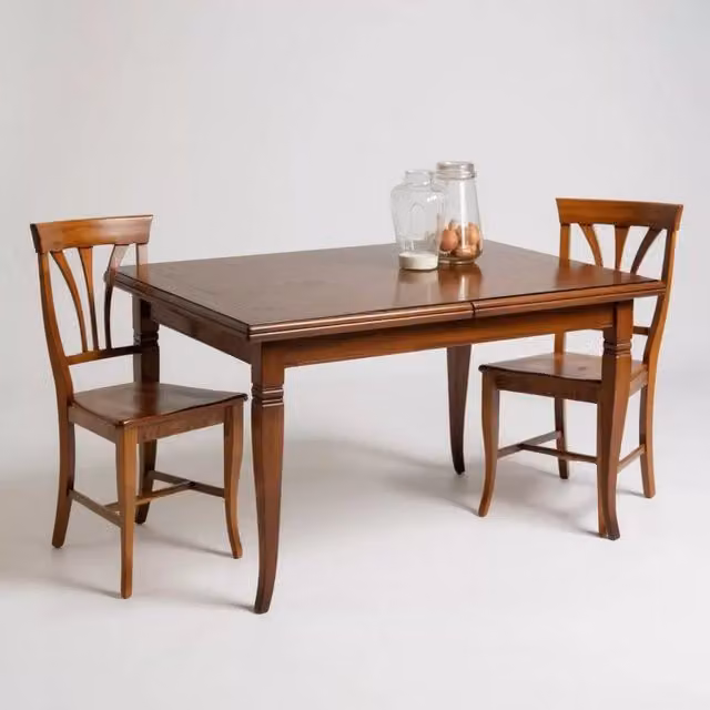 Set tavolo classico Bassano in legno intarsiato con 6 sedie Mobili 2G L/P/H: 180 x 90 x 78 cm – 2