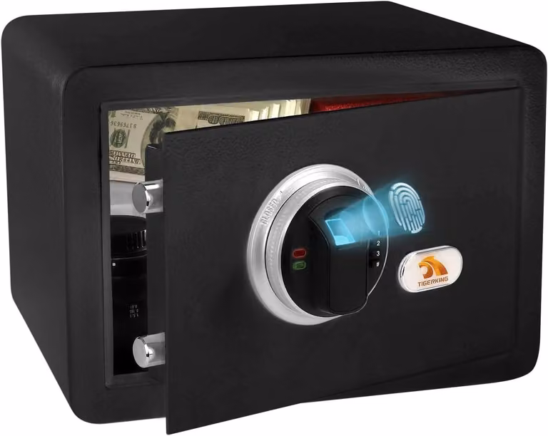 Cassaforte biometrica - Capacità: 34 litri - Acciaio legato - Colore: nero