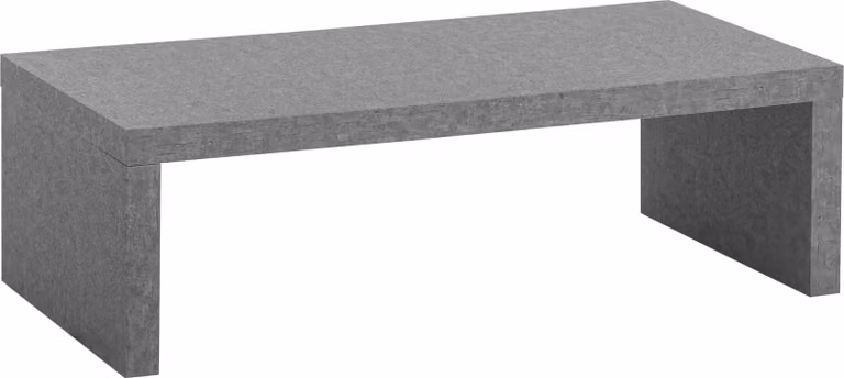 WOHNLING tavolino 110x55x35 cm grigio tavolino da divano in look cemento design senza tempo tavolo da soggiorno tavolo rettangolare tavolo da salotto semplice tavolino grande