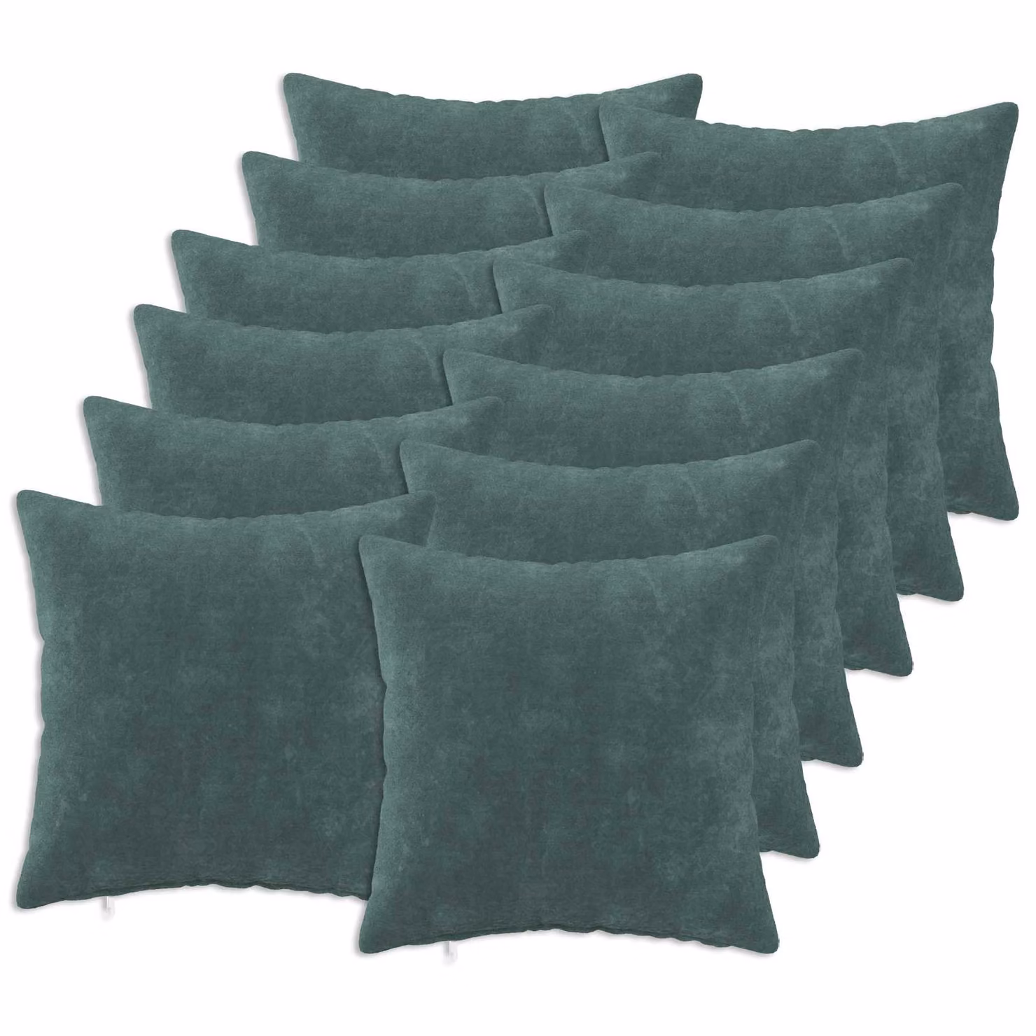 vidaXL Cuscino con cuscino HEERLEN 12 pz Blu mare Fleece in microfibra