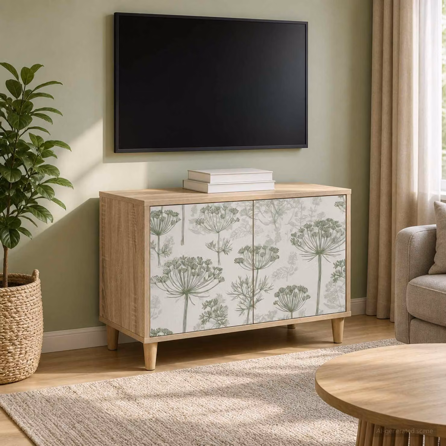 Mobile TV vidaXL GOTHA in legno ingegnerizzato color marrone L: 69 cm, P: 33 cm, H: 50 cm