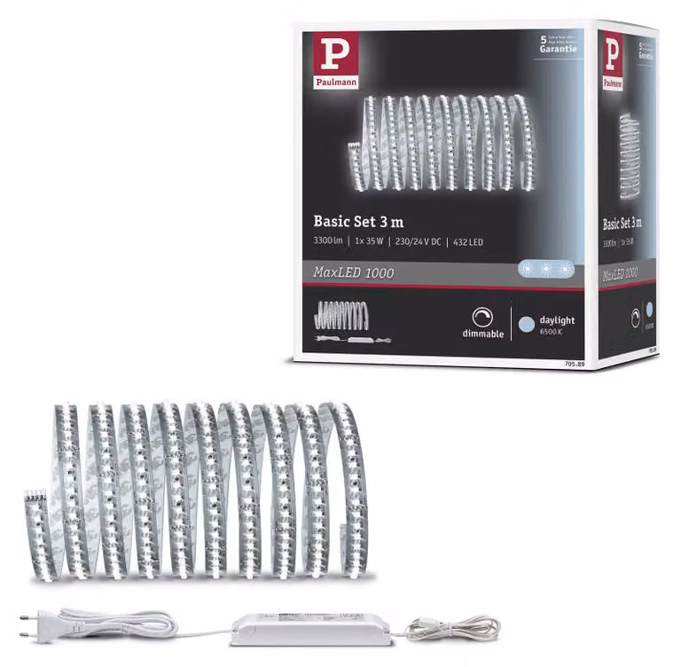 Paulmann MaxLED 1000: Kit base a LED, luce bianca simile alla luce diurna
