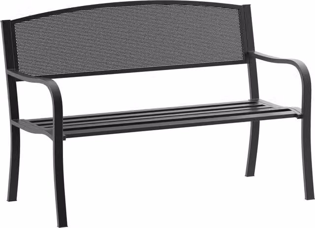 Panchina da giardino 2 posti ¨C Minimal ¨C nero 127x60x87 cm