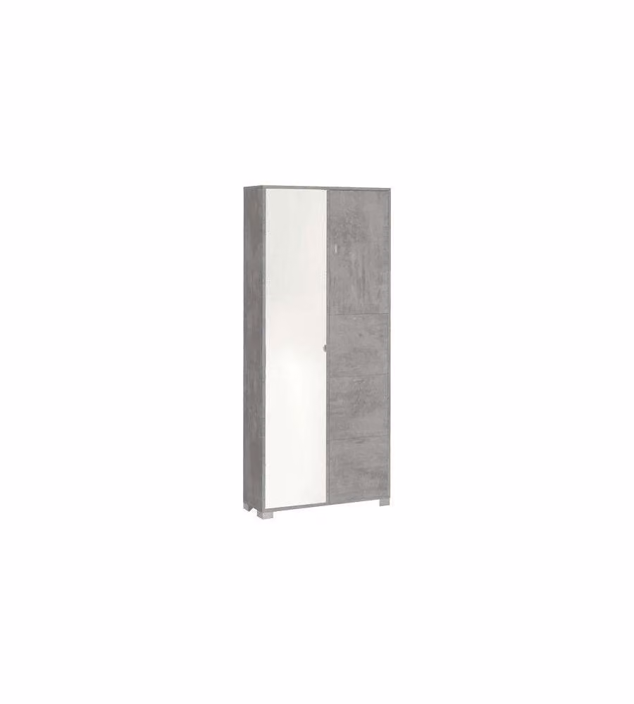 Sarmog Armadio 5 Ante Cemento e Specchio Linea Quadrante 7424