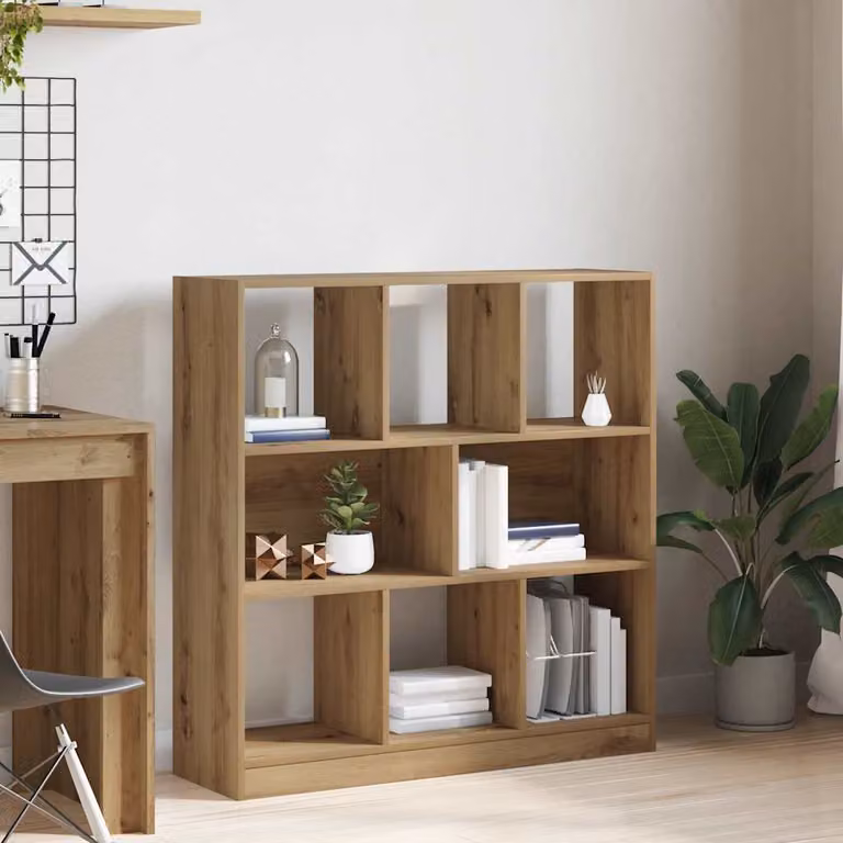 Libreria a parete vidaXL in legno marrone stile classico L: 97,5 cm, P: 29,5 cm, H: 100 cm