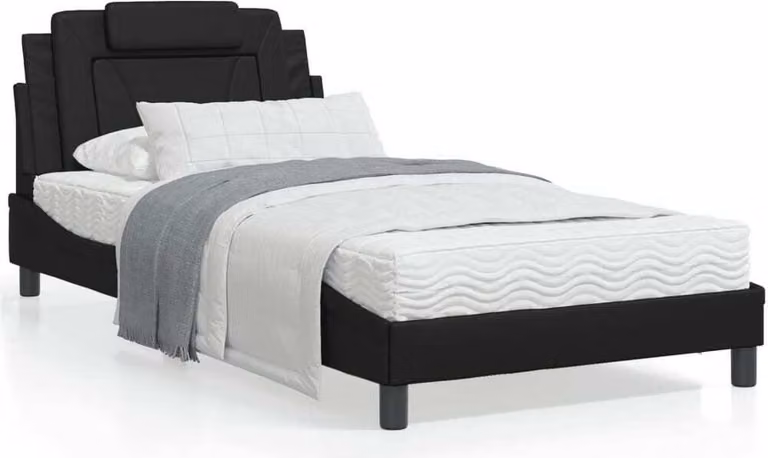 Maison Exclusive - Letto "Viana" con materasso nero 100x200 cm in ecopelle