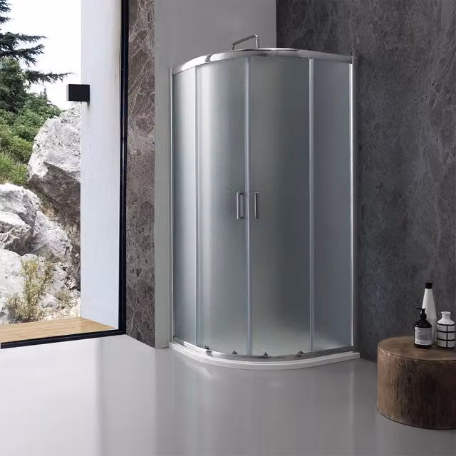 Box doccia semicircolare 80x80 cm cristallo opaco