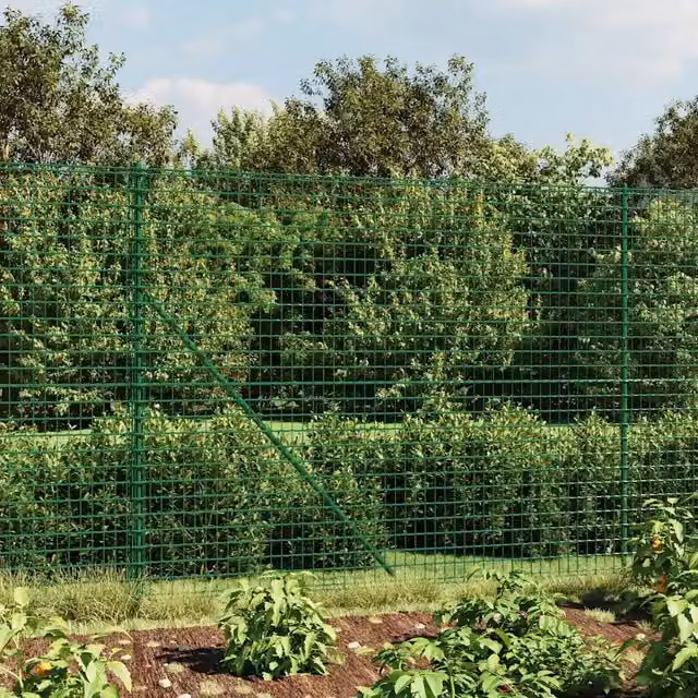 Recinzione Metallica Verde 2x25 m in Acciaio Zincato 154062
