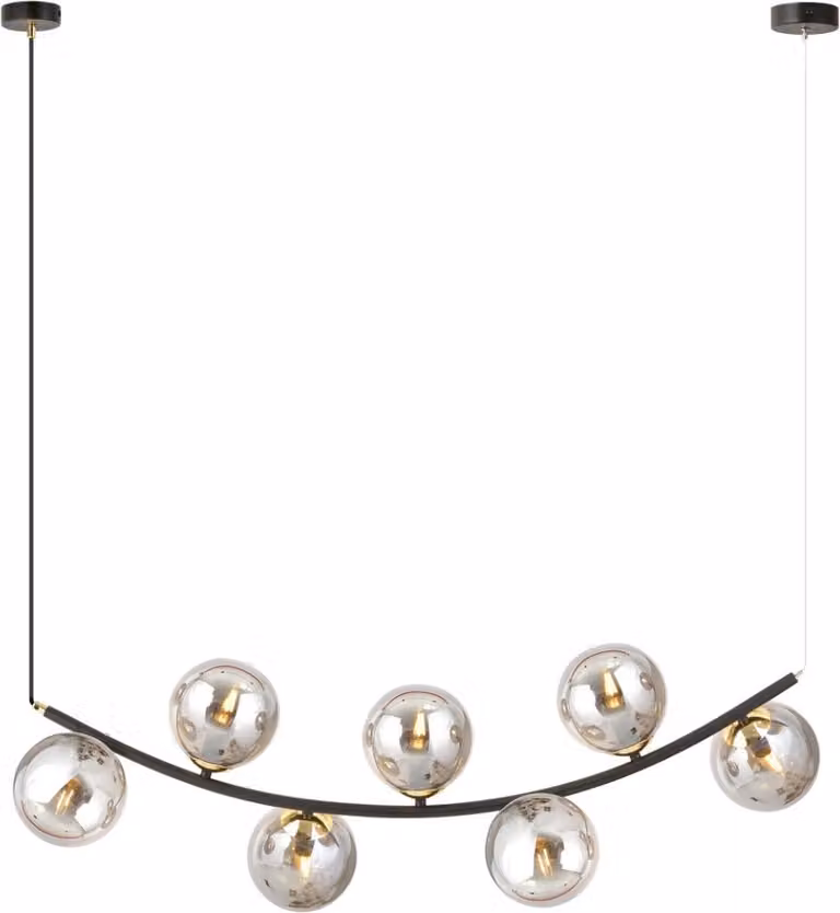 Lampada a sospensione a candelabro RITZ 7 BL GRAFIT Emibig 1297/7