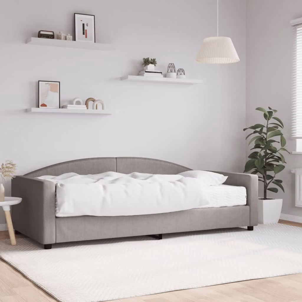Maison Exclusive - Divano letto con materasso color taupe 100x200 cm in tessuto