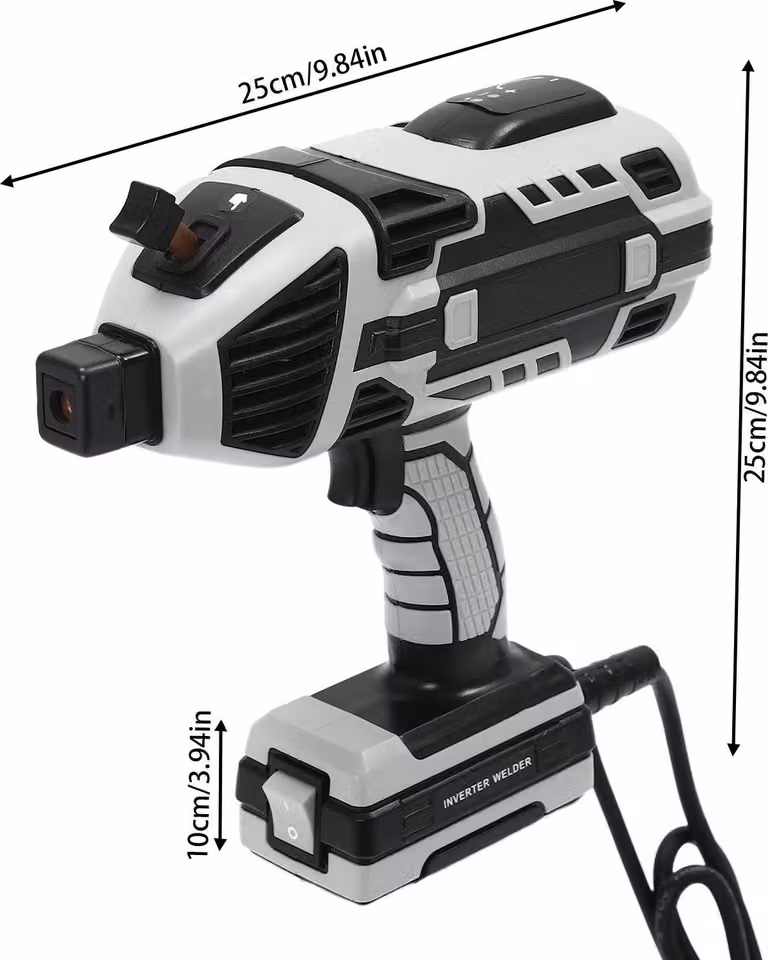 Saldatrice manuale - Inverter MMA/ARC - 4,6 kW - 20-200 A - 220 V - IGBT - 85% di fattore di carico - Elettrodi da 2,5-3,2 mm - Grigio-bianco