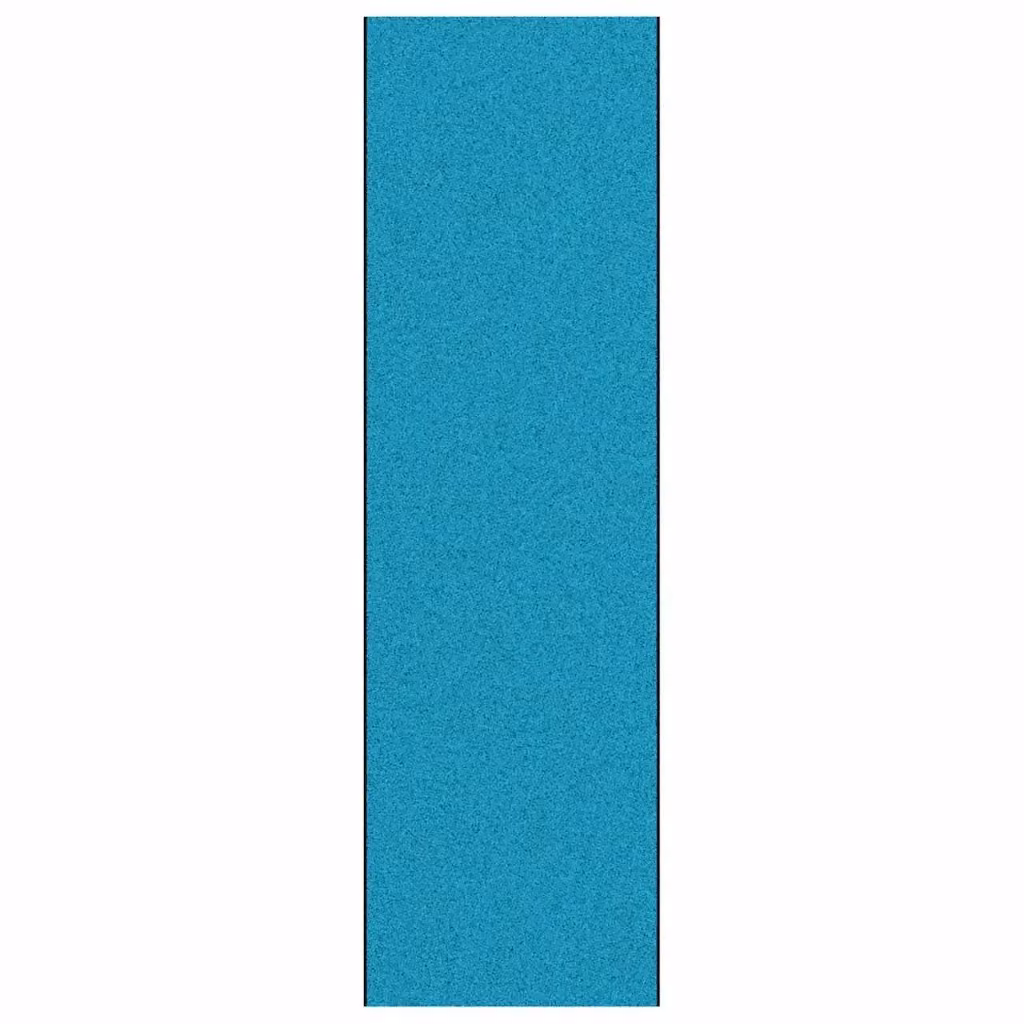 Tappetino moderno vidaXL in poliammide e PVC, colore ciano e nero, lavabile e antiscivolo, L: 120 cm x P: 400 cm – 2