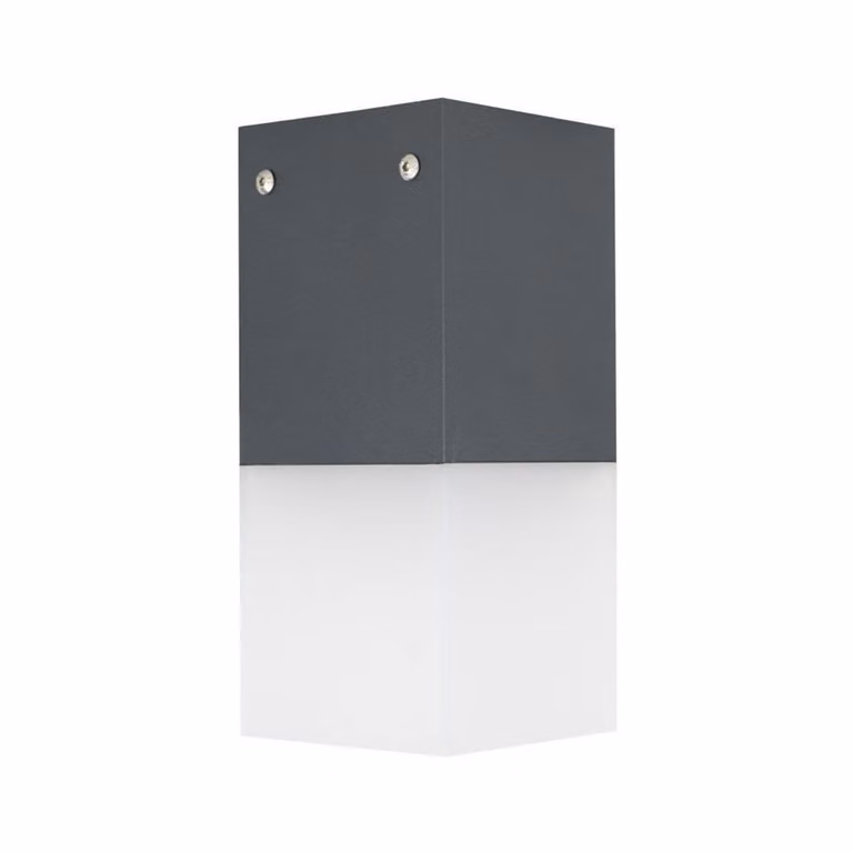 Lampada da soffitto spot per esterni 22x10 cm 1xE27 grigio scuro IP44 SU-MA Cube CB-MAX S DG