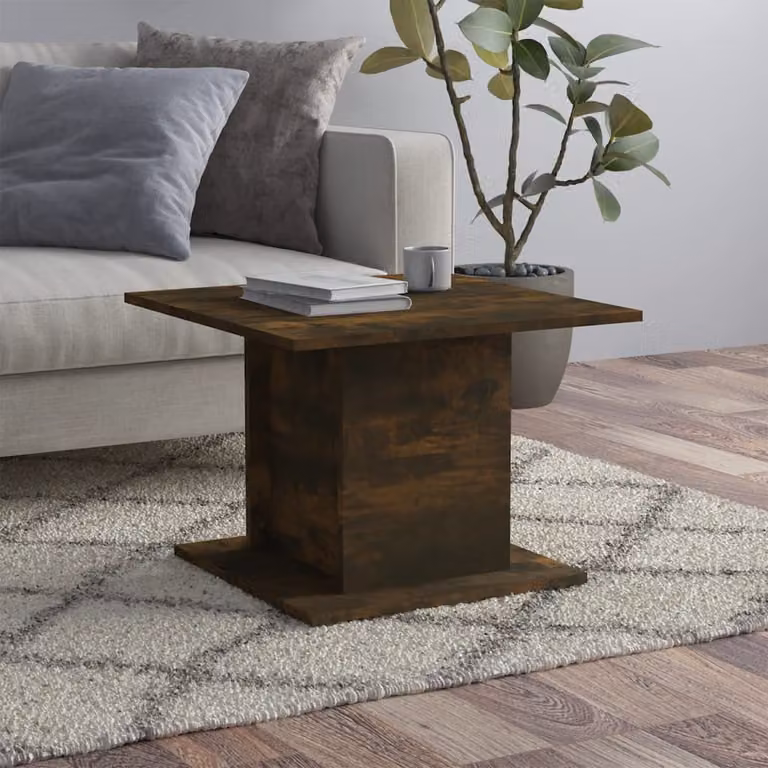 The Living Store tavolino in rovere fumé 55,5x55,5x40 cm materiale in legno