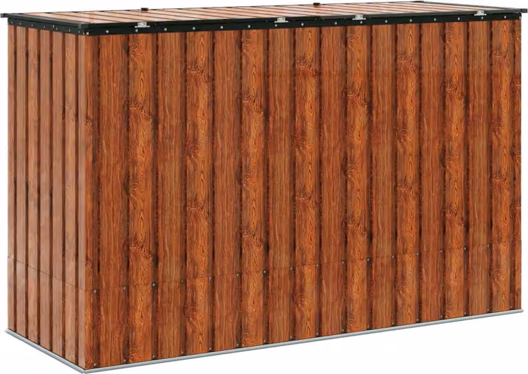 Scatola di Stoccaggio per Giardino Marrone 214 x 82 x 132 cm