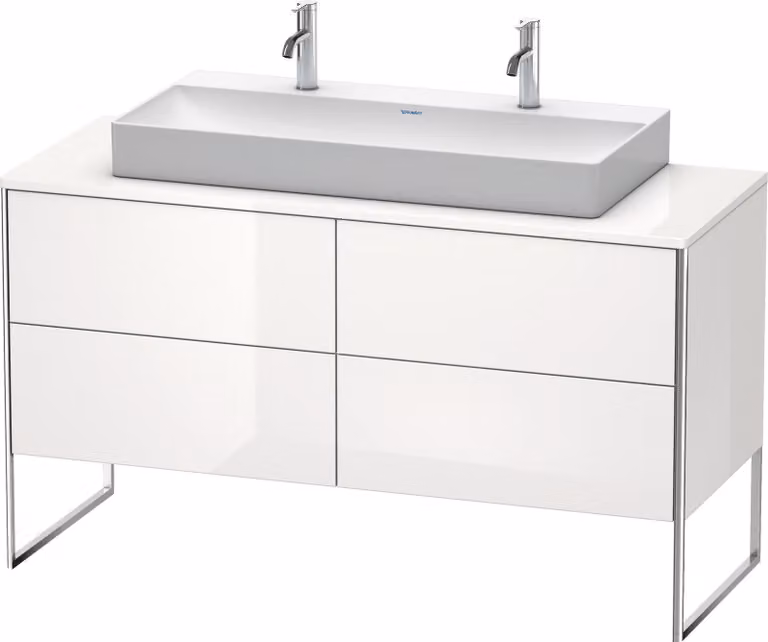 Duravit XSquare Meuble sous-vasque sur console au sol, 4 tiroirs, 1400x778x548mm, XS4925M8585, XS4925M8585