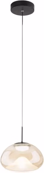 Lampada a sospensione Brena di Fabas Luce, colore cognac, con tecnologia LED dimmerabile, Diametro: 22 cm