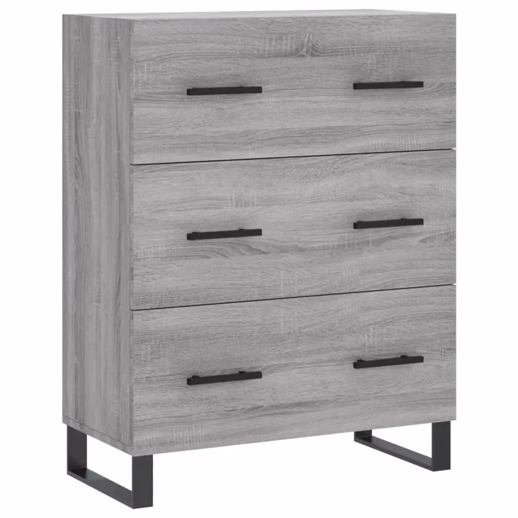 Credenza Buffet Armadio da Cucina Design Mania Grigio in Legno Multistrato L: 69,5 cm, P: 34 cm, H: 90 cm – 2
