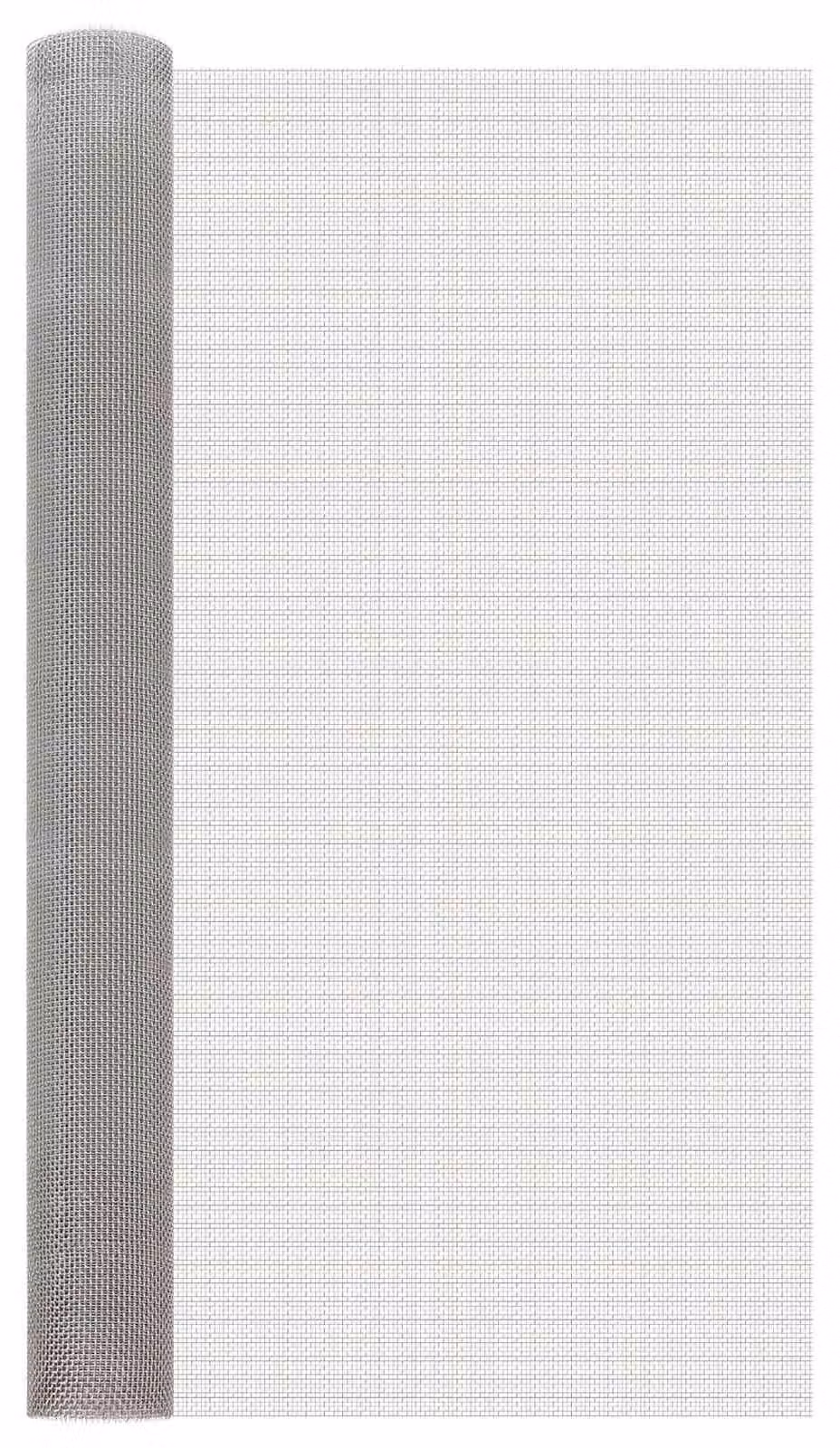 Maison Exclusive - Schermo a rete, dimensioni 100 x 500 cm, struttura in acciaio inossidabile, rete metallica, colore argento