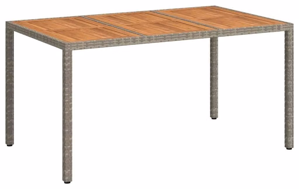 Tavolo da giardino in rattan sintetico estendibile, dimensioni 150 x 90 cm
