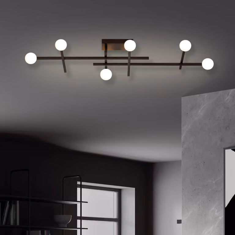 BOPP Plafoniera a LED Cross, dimmerabile, Nero, Soggiorno / Sala da pranzo, Alluminio, Moderno, Plafoniera LED