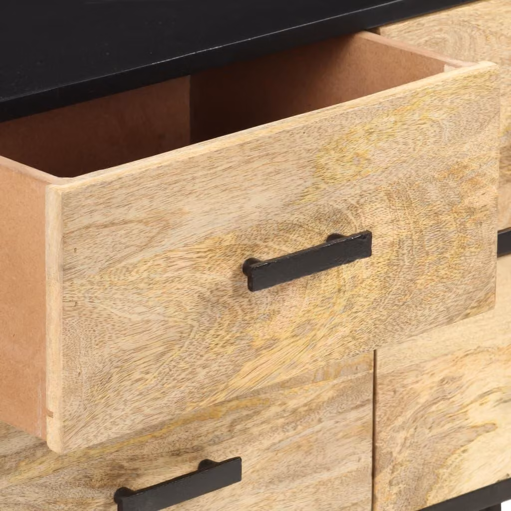 Credenza 110x33x64 cm in legno massiccio di mango
