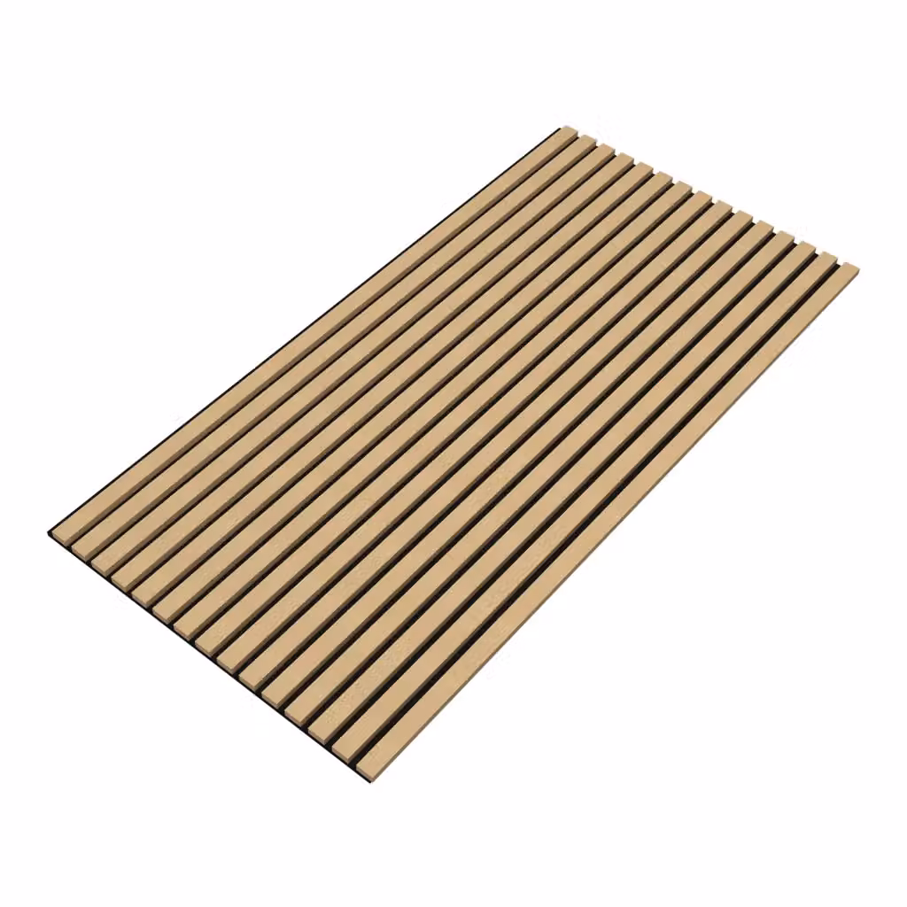 Set di 8 pannelli acustici Vang effetto rovere chiaro in MDF, colori marrone e beige – 2