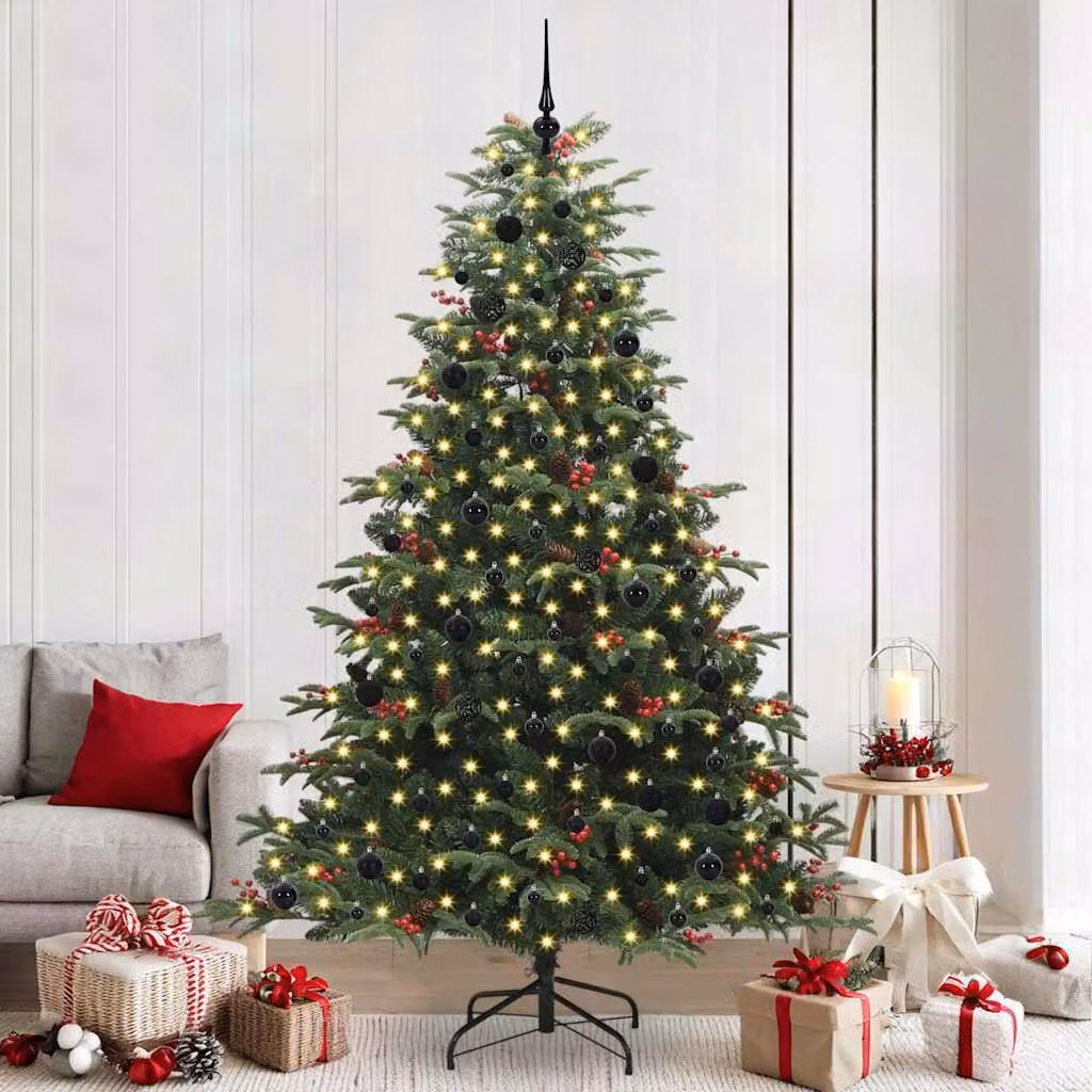 Maison Exclusive - Albero di Natale artificiale con 300 LED e supporto, verde, 240 cm