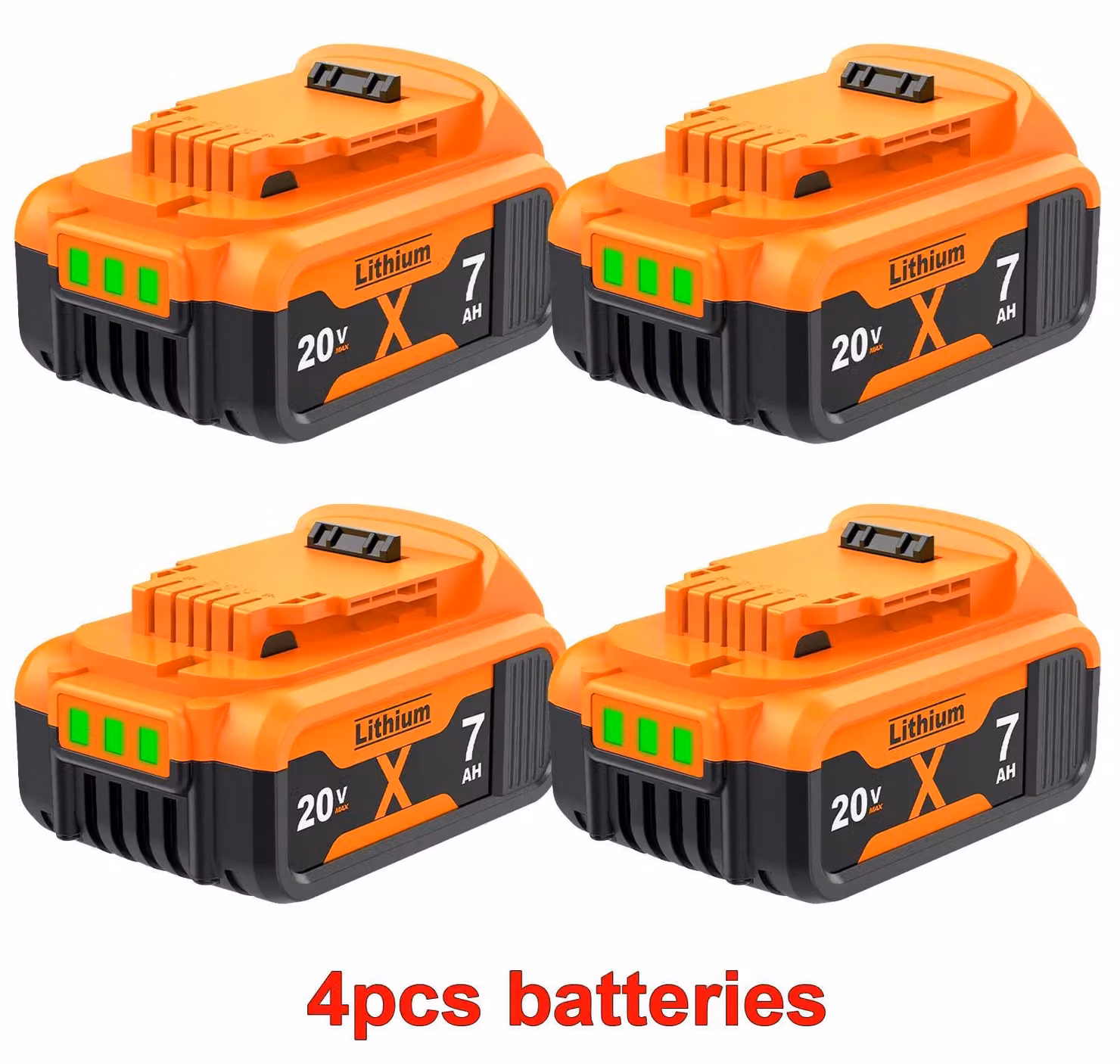 Batteria di ricambio per utensili elettrici - Modelli compatibili: DCB200, DCB205, DCB606, DCB609, DCB182, DCB206, DCB209 - Tensione: 20V - Capacità: 7000 mAh - Tecnologia: Li-Ion, celle 18650 - Colore: Azzurro cielo
