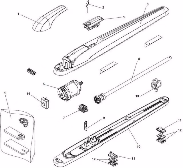 Motore di ricambio originale Beninca 9686643 per automazione