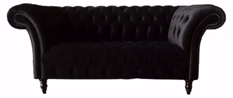 Chesterfield 2 Sitzer Designer Sofa Couch Polster Luxus Couchen Textil