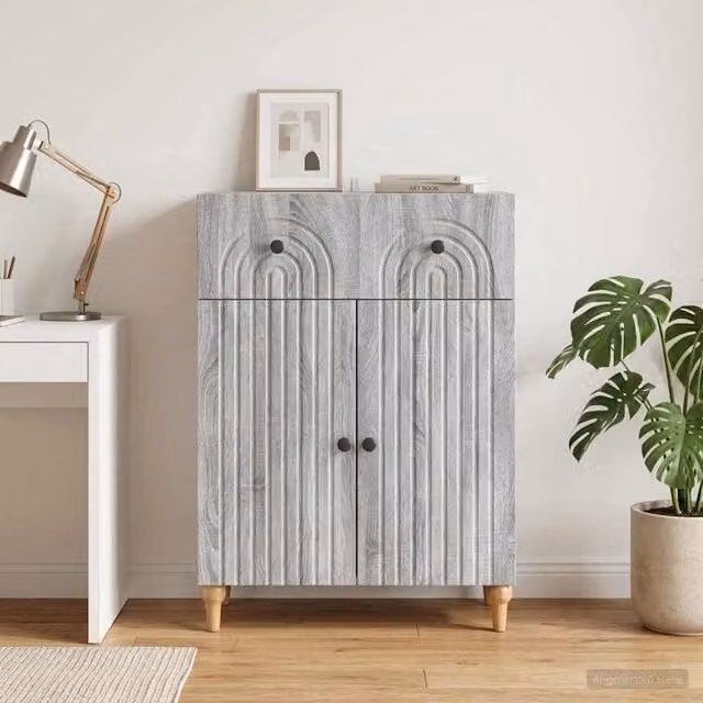 Credenza Grigio Sonoma 66 x 34,5 x 90 cm Legno ingegnerizzato 894181