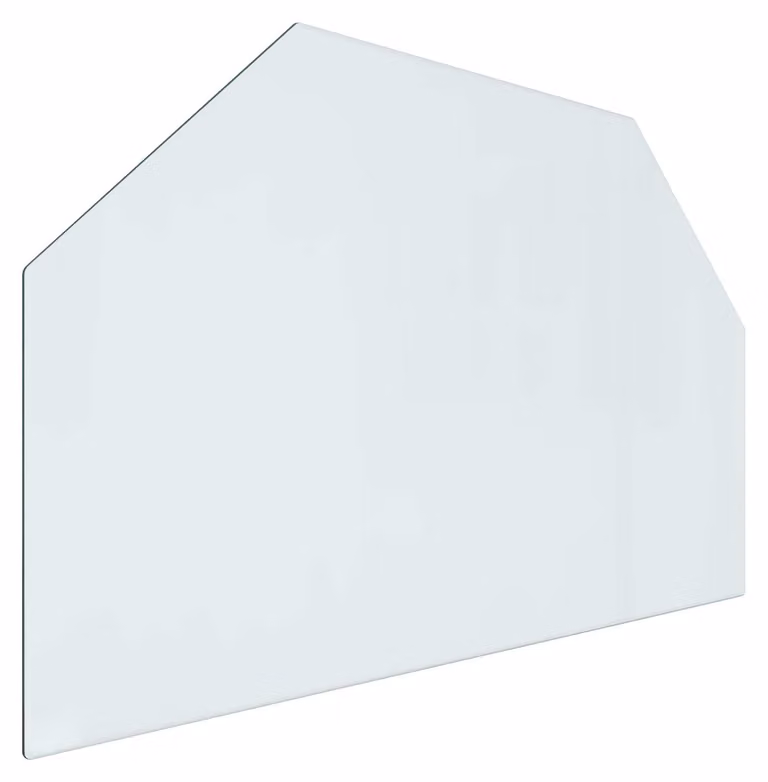 Piastra in vetro per camino Trasparente 80 x 50 cm Vetro