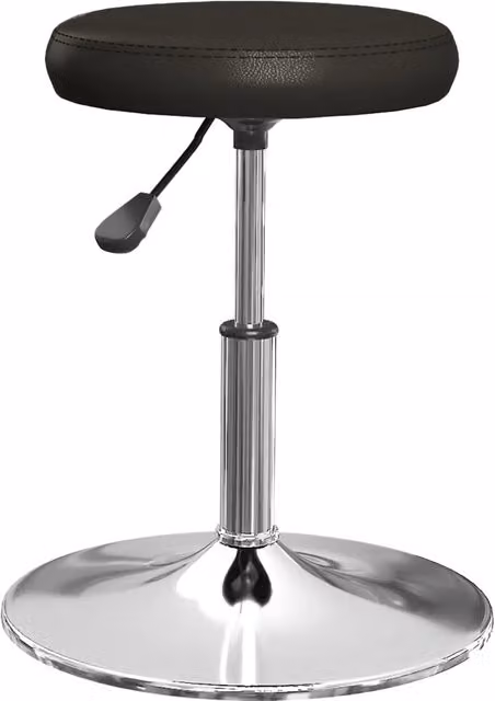 Set di 4 sedie da pranzo moderne vidaXL in similpelle nera con base girevole a 360 gradi